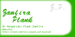 zamfira plank business card